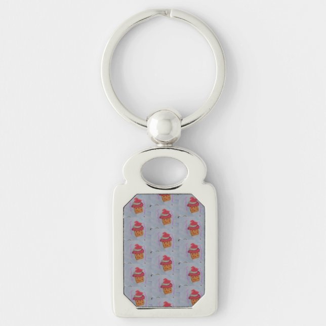 Cupcakes Metal Key Ring (Front)