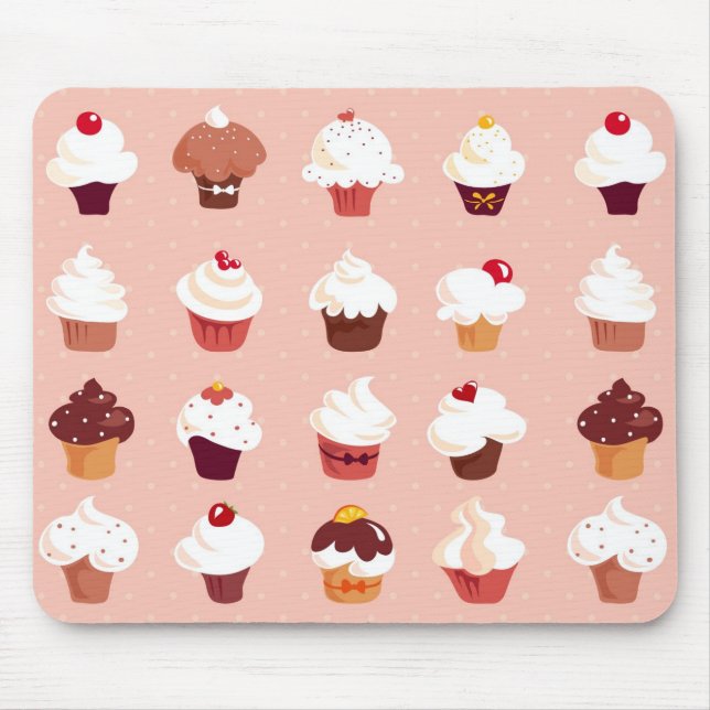 Cupcakes Mouse Mat (Front)
