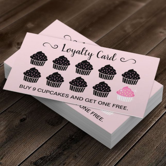 Cupcakes Pastry Bakery Blush Pink Loyalty Reward (Creator Uploaded)