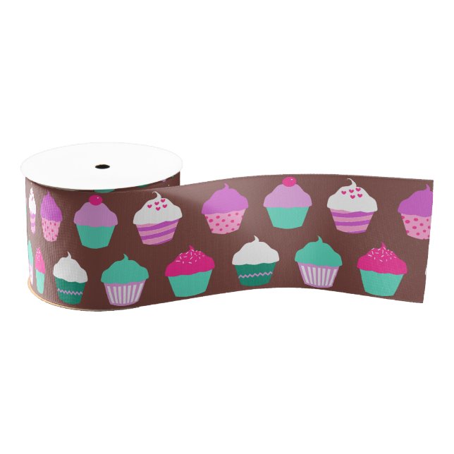 Cupcakes ribbon grosgrain ribbon (Spool)