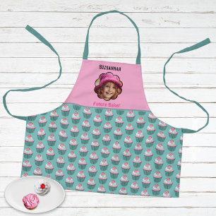 Cupcakes Scalloped Custom Photo Template Name Apron