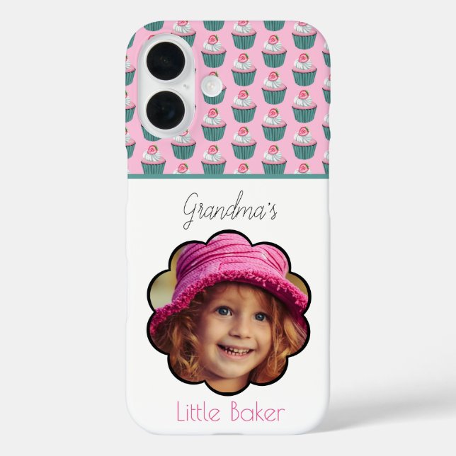 Cupcakes Scalloped Custom Photo Template Name Case-Mate iPhone Case (Back)