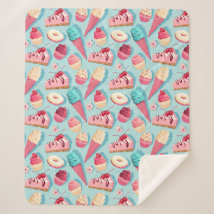 Cupcakes Sherpa Blanket