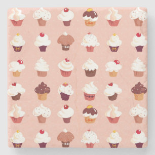 Cupcakes Stone Coaster