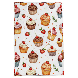 Cupcakes & Strawberries Medium Gift Bag