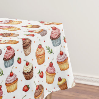 Cupcakes & Strawberries Tablecloth
