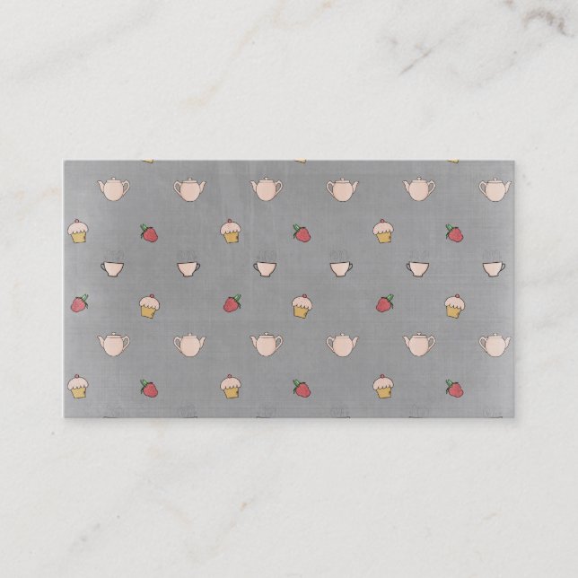 Cupcakes & Tea cups! Business Card (Front)