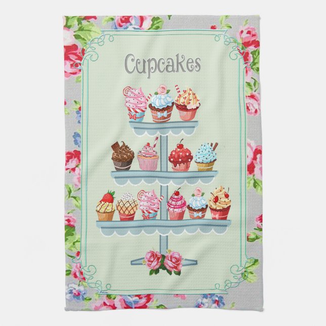 Cupcakes Tea Towel. Towel (Vertical)