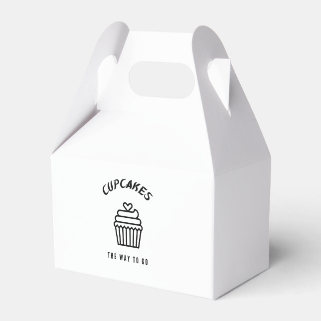 Cupcakes the way to go favour box (Front Side)