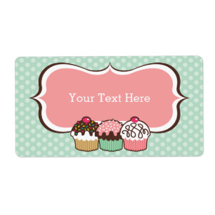 Cupcakes Trio Bookplates Labels