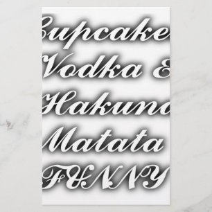 Cupcakes Vodka Hakuna Matata FUNNY