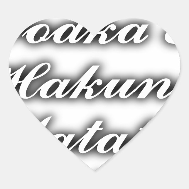 Cupcakes Vodka  Hakuna Matata FUNNY Heart Sticker (Front)