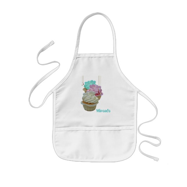 Cupcakes with Bling! Kids Apron (Front)
