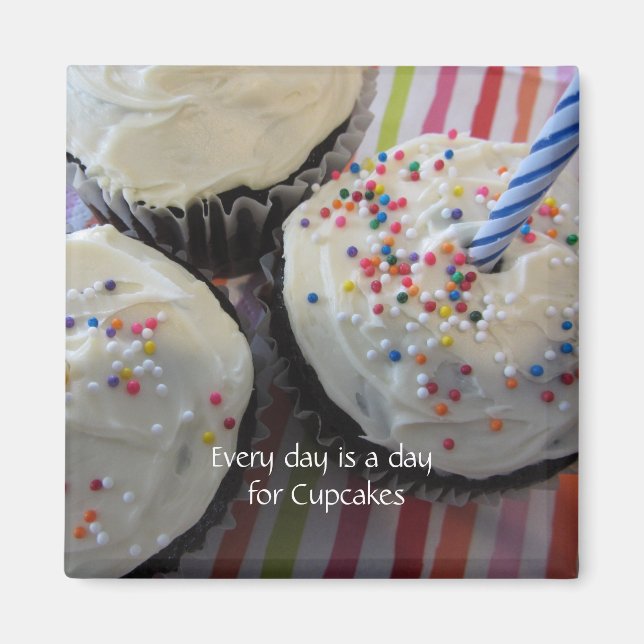 Cupcakes with Cute Saying Magnet (Front)