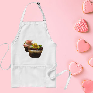 Cupcakes with Rose and Duck Standard Apron