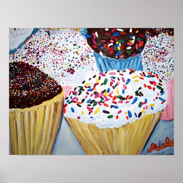 "Cupcakes With Sprinkles" Poster (Front)