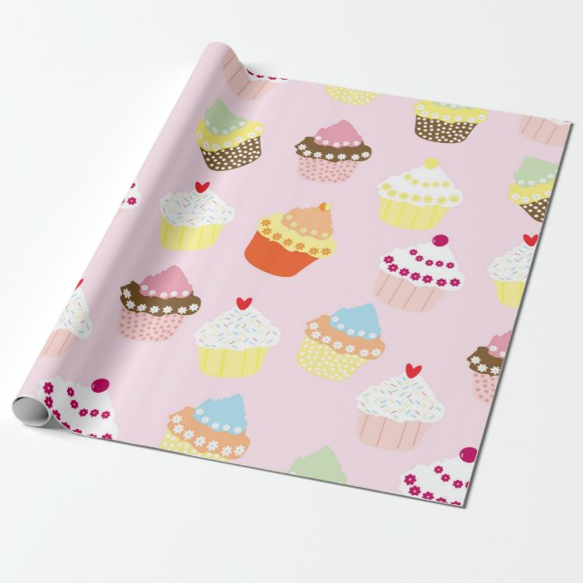 cupcakes wrapping paper (Unrolled)