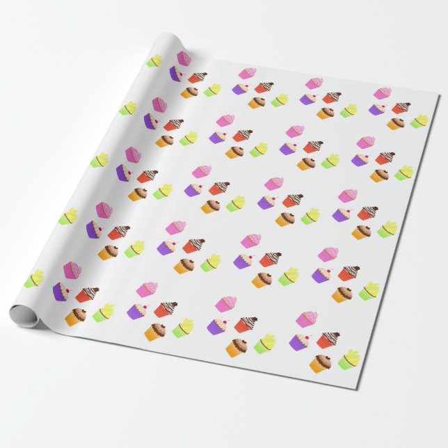 Cupcakes Wrapping Paper (Unrolled)