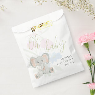 Cupe Spring Elephant Watercolor Illustration Favour Bags