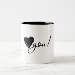 **CUPFUL OF LOVE FOR YOU** Two-Tone COFFEE MUG