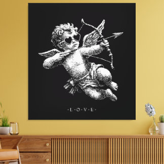 Cupi of Love B&W Canvas Print