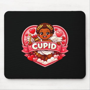 Cupid African American Valentine Mouse Mat