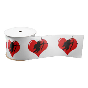 Cupid an Heart Valentine's Day  Satin Ribbon