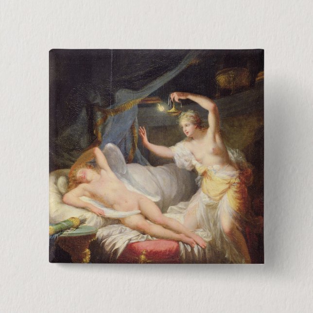 Cupid and Psyche 15 Cm Square Badge (Front)