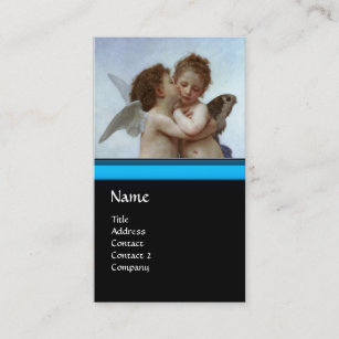 Cupid and Psyche as Children / Angels First Kiss Business Card