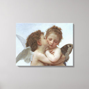 Cupid and Psyche as Children Canvas Print