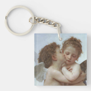 Cupid and Psyche as Children Key Ring