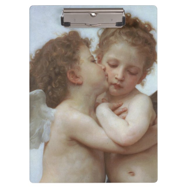 Cupid and Psyche as children - William Bouguereau Clipboard (Front)