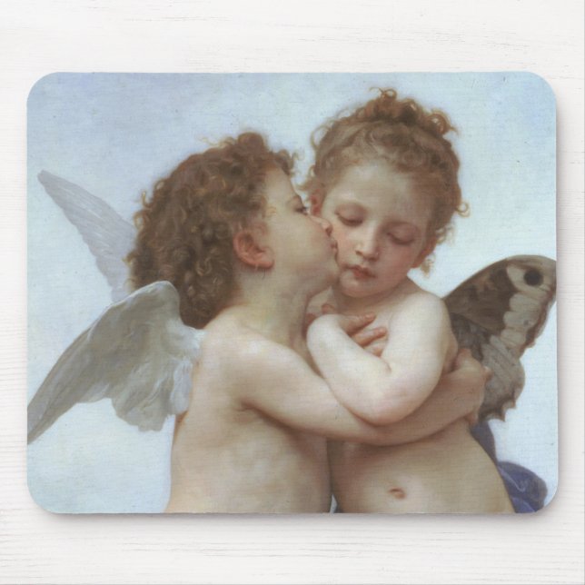 Cupid and Psyche as children - William Bouguereau Mouse Mat (Front)