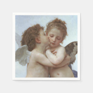 Cupid and Psyche as children - William Bouguereau Napkin