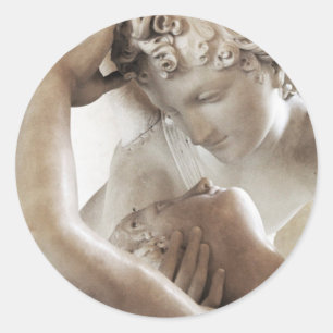 Cupid and Psyche Classic Round Sticker