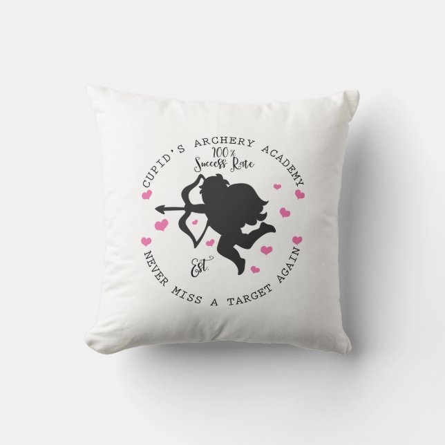 Cupid' Archery Academy - Cupid Valentine's  Cushion (Front)