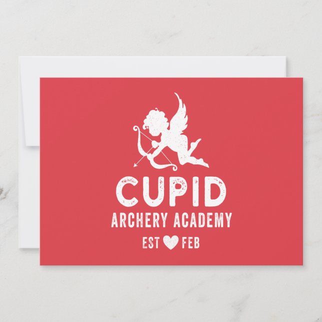 Cupid Archery Academy Invitation (Front)