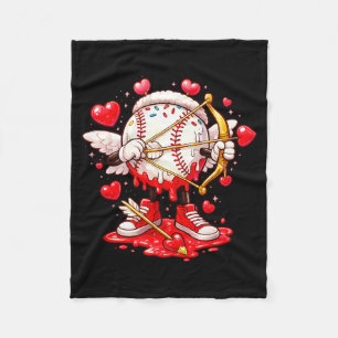 Cupid Baseball Drip Icecream Apparel Youth Boy Val Fleece Blanket