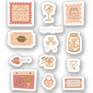 Cupid boho Love doodle scrapbook  Sticker