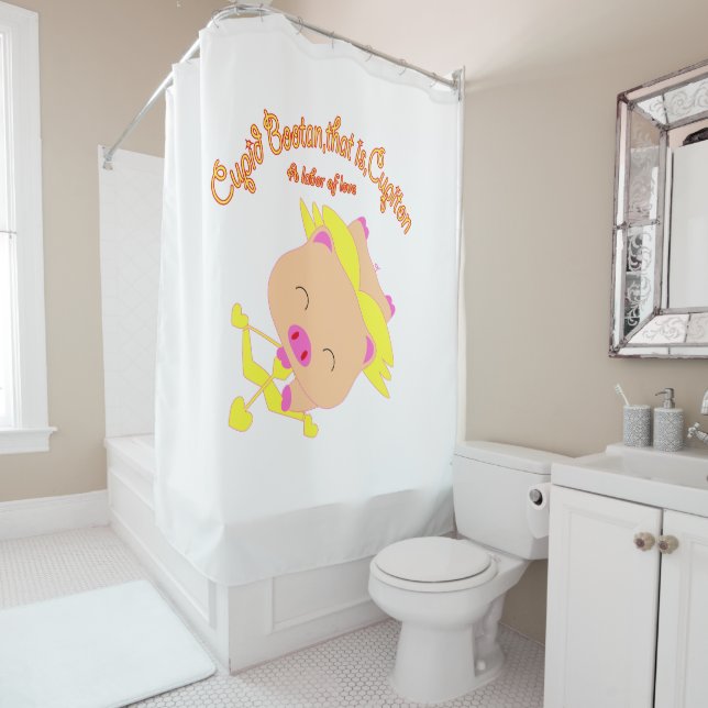 Cupid Bootan Shower Curtain (In Situ)