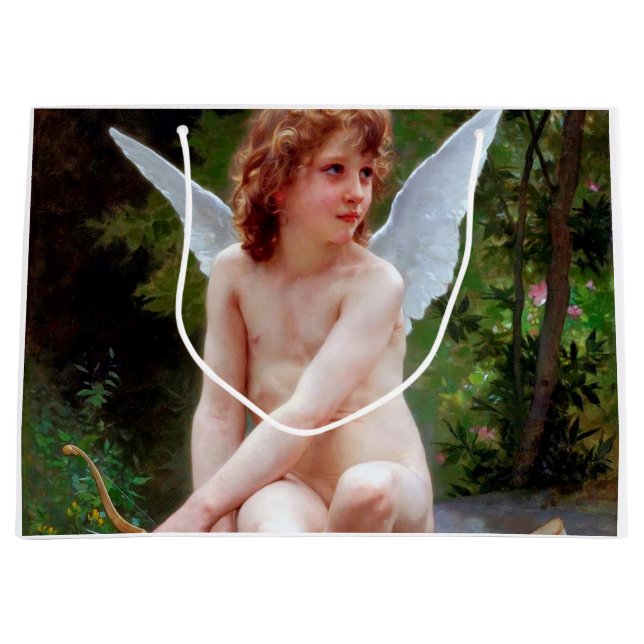 Cupid, Bouguereau Large Gift Bag (Front)