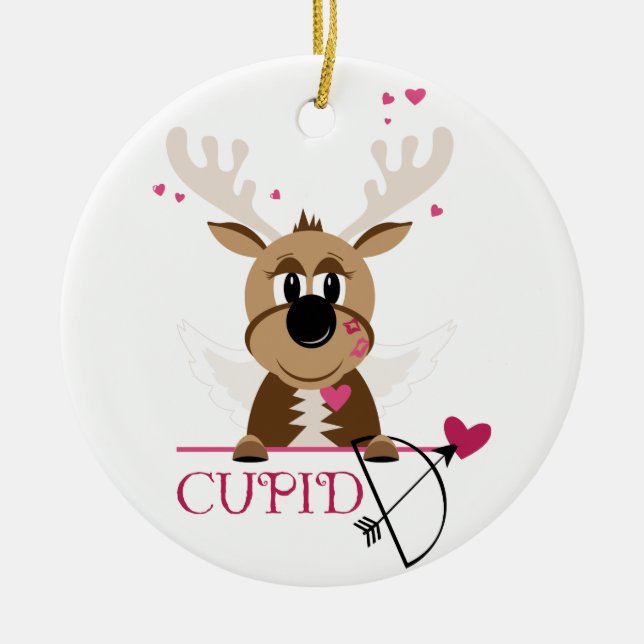 Cupid Ceramic Tree Decoration (Front)