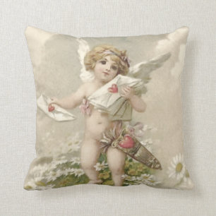 Cupid Cherub Angel Valentine Daisy Cushion