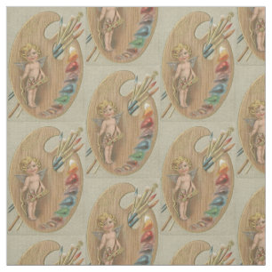 Cupid Cherub Paint Painting Brush Palette Fabric