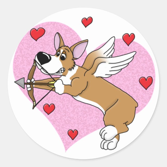 Cupid Corgi Stickers (Front)