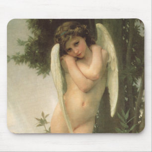Cupid (Cupidon) Angel Portrait by Bouguereau Mouse Mat