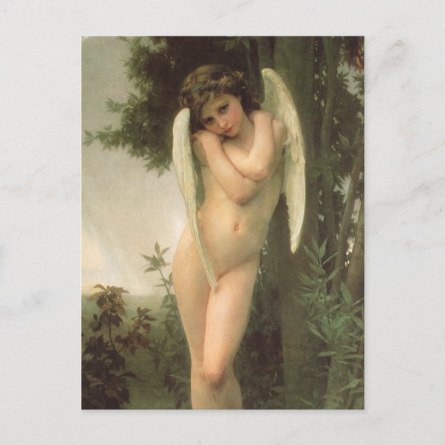 Cupid (Cupidon) Angel Portrait by Bouguereau Postcard (Front)