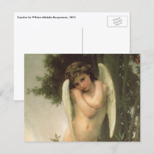 Cupid (Cupidon) Angel Portrait by Bouguereau Postcard