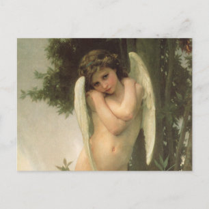 Cupid (Cupidon) Angel Portrait by Bouguereau Postcard