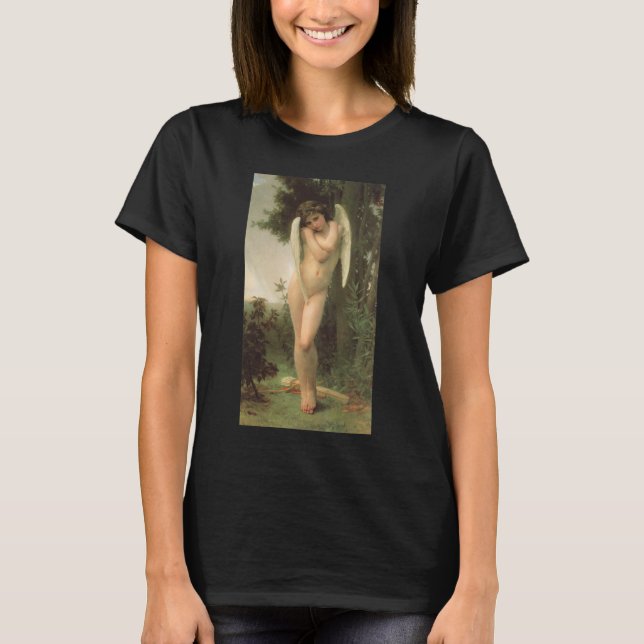 Cupid (Cupidon) Angel Portrait by Bouguereau T-Shirt (Front)